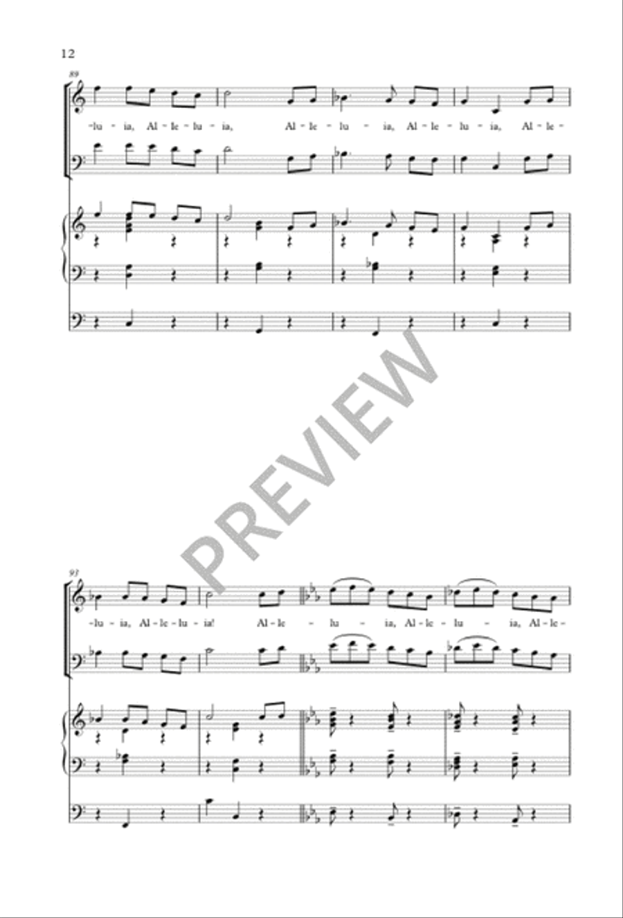Love's Redeeming Work Is Done 4-Part scores gallery preview page 12