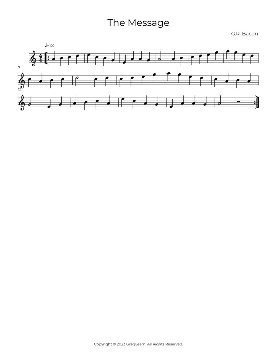 The Message Easy Piano scores gallery preview page 1