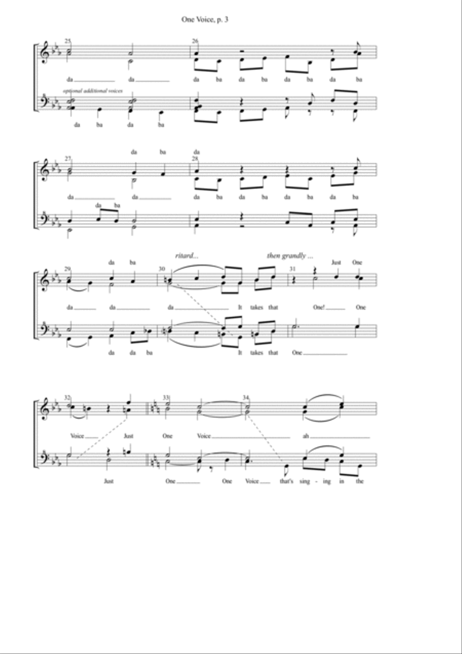 One Voice SSAA scores gallery preview page 3