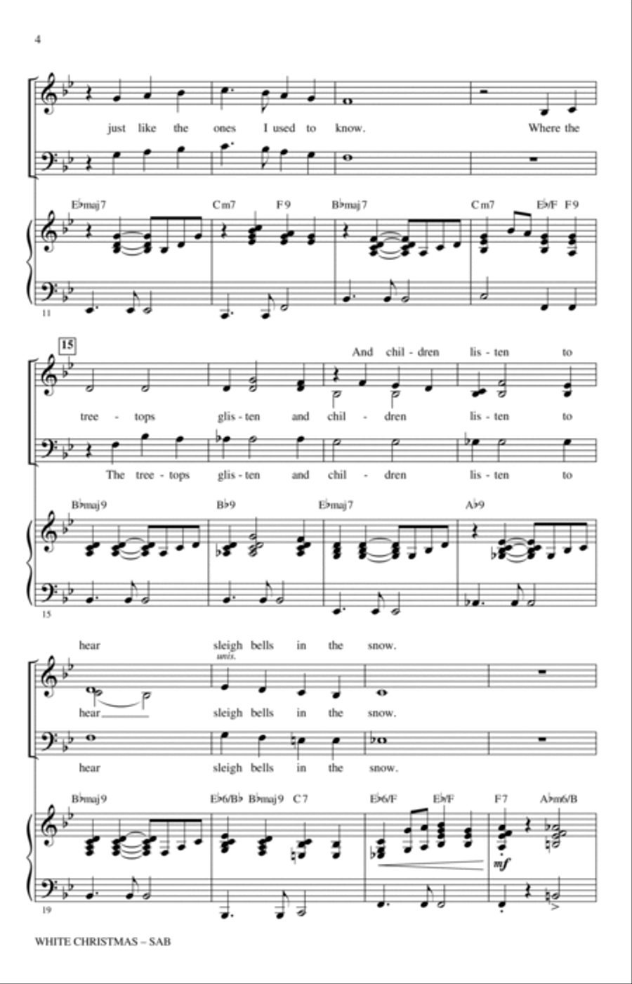 White Christmas (from Holiday Inn) (arr. Roger Emerson) 3-Part scores gallery preview page 2