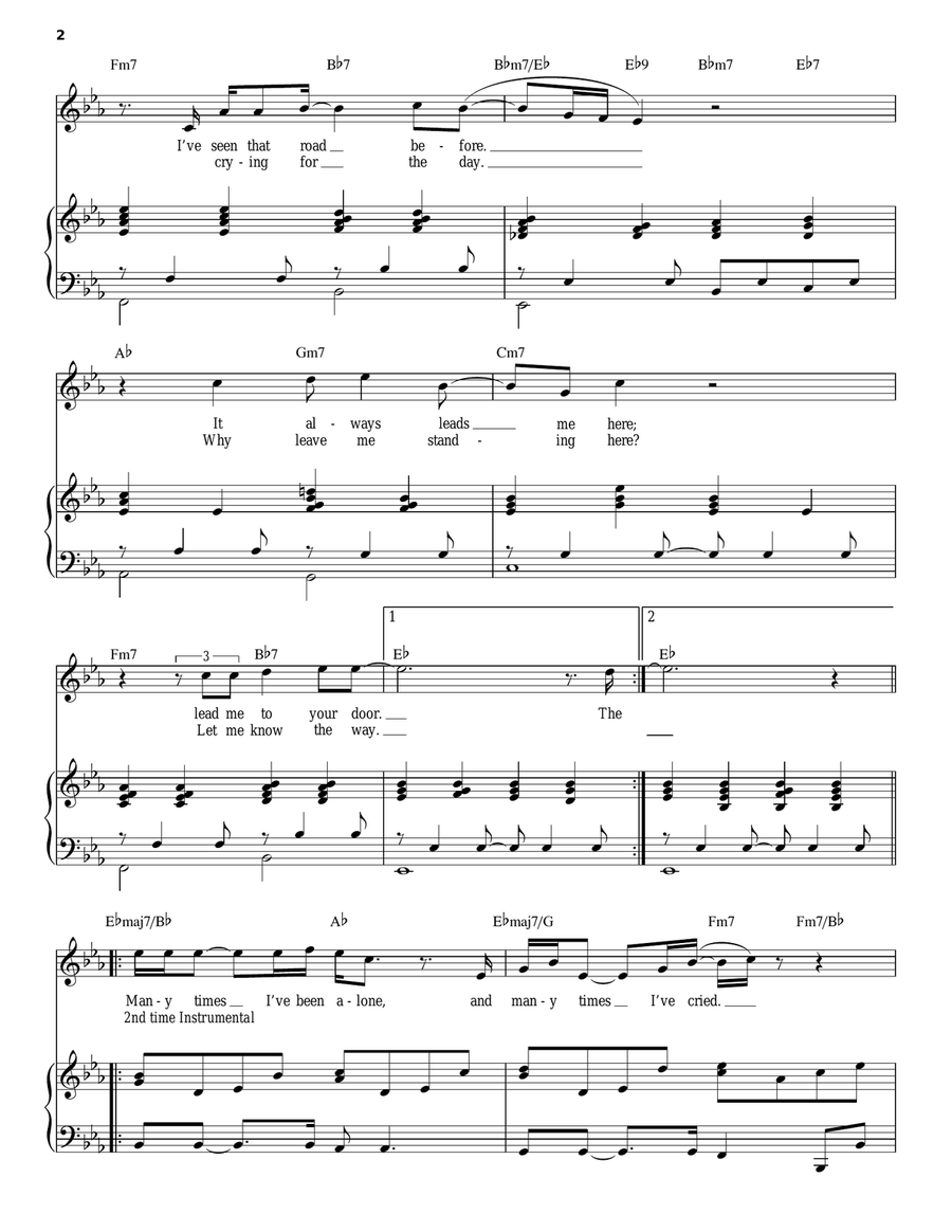 The Long And Winding Road Piano, Vocal scores gallery preview page 2