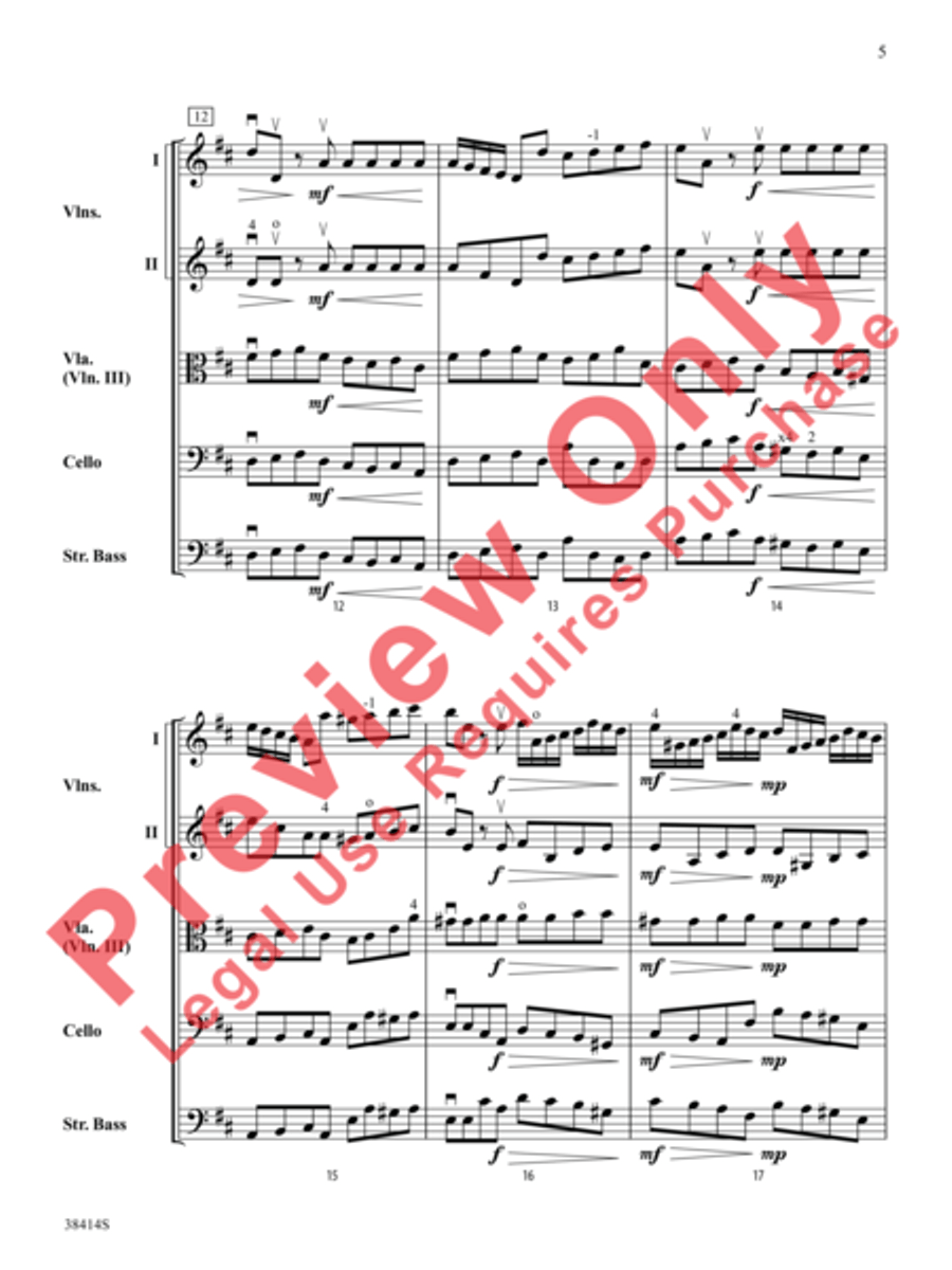 Concerto a Cinque, Opus 7, No. 1 String Orchestra scores gallery preview page 6