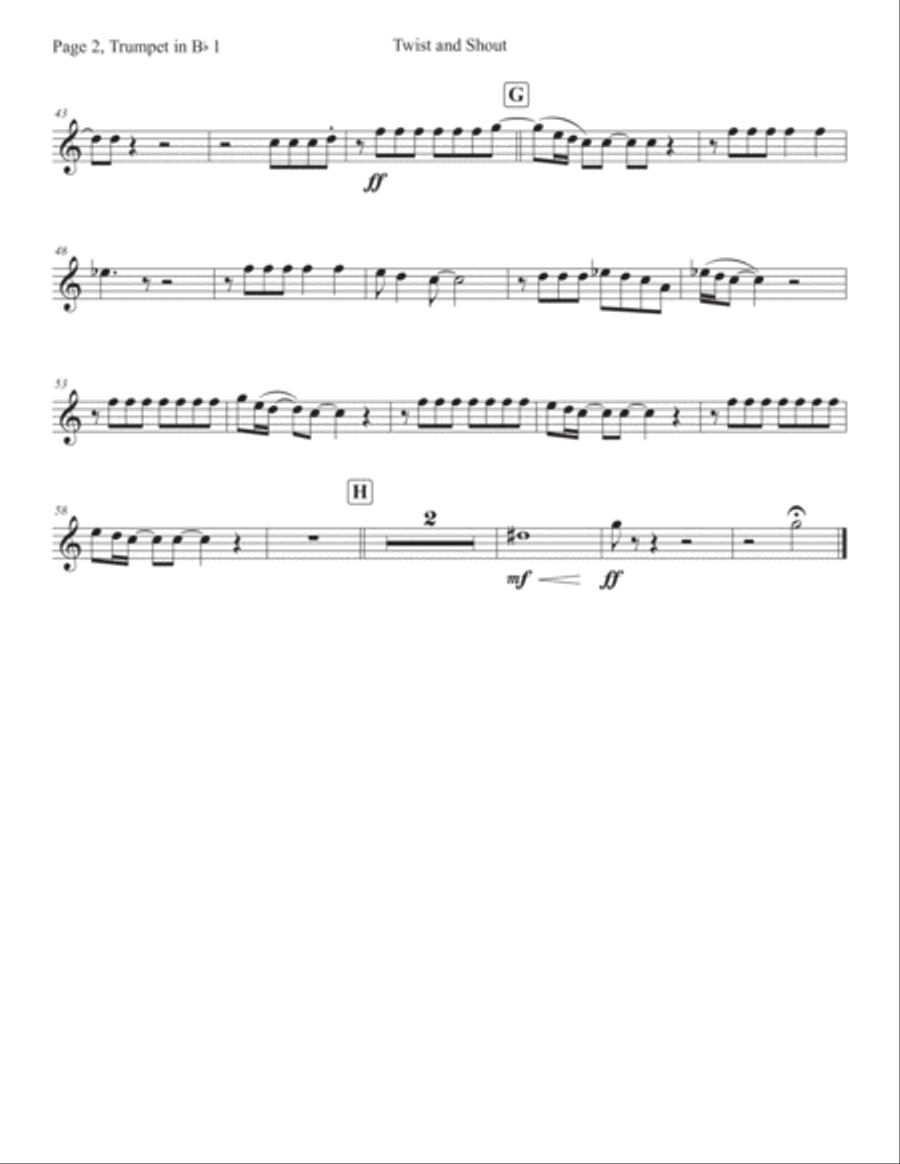 Twist And Shout Horn scores gallery preview page 6