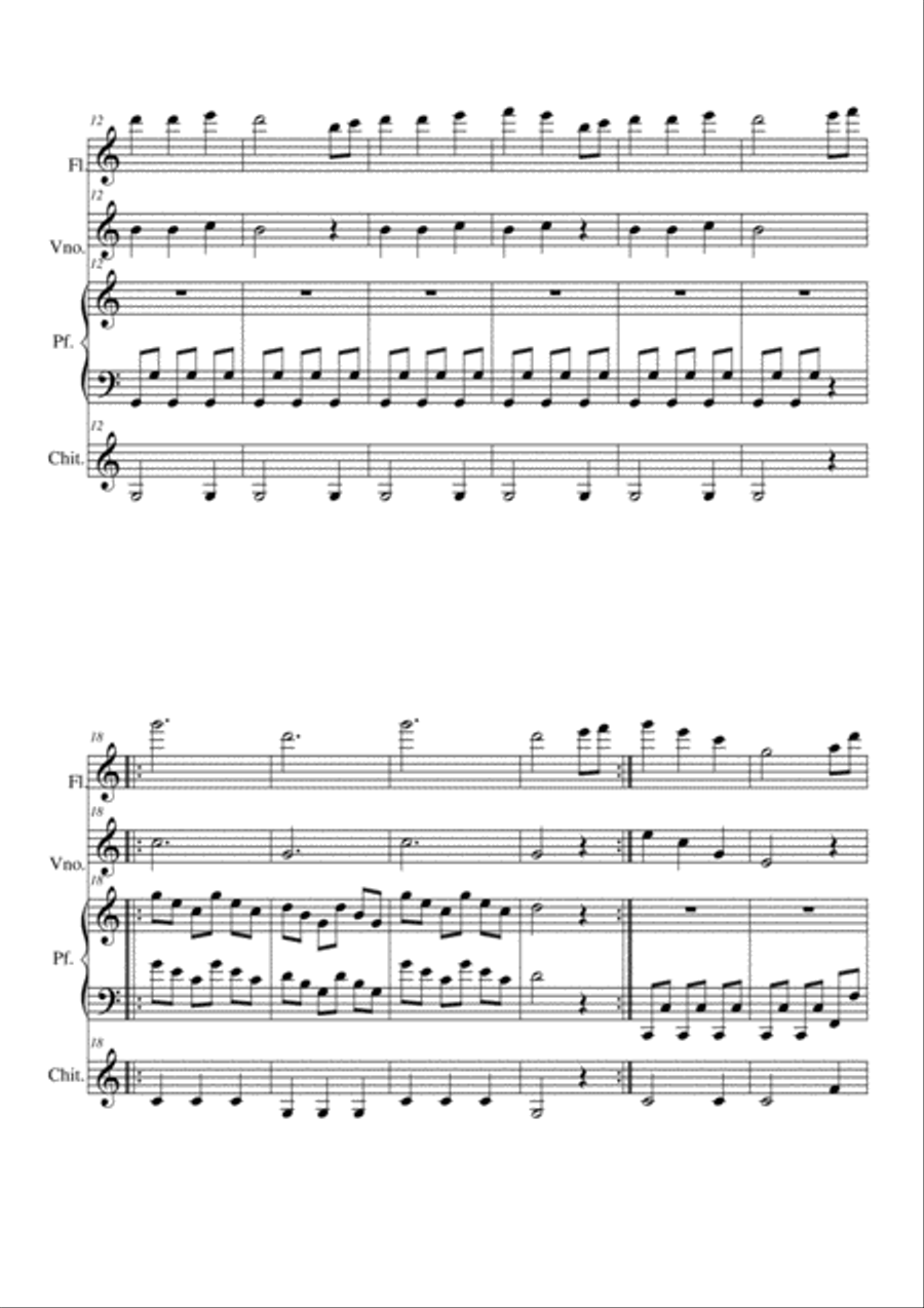 Danza in Do Small Ensemble scores gallery preview page 2