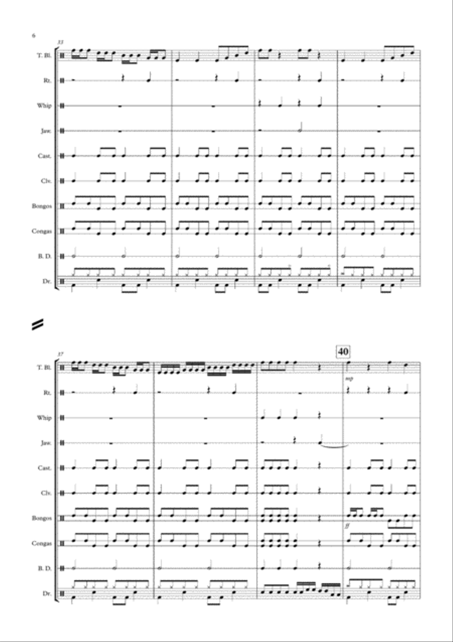Rockosaurus Percussion Ensemble scores gallery preview page 6