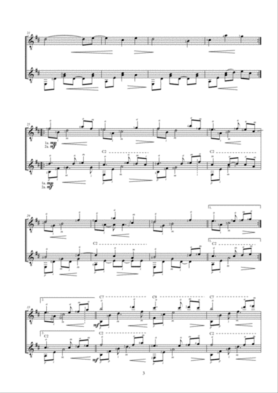 Entre dos Classical Guitar scores gallery preview page 5