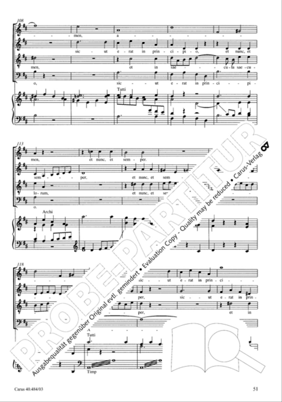 Magnificat in D ATB scores gallery preview page 52