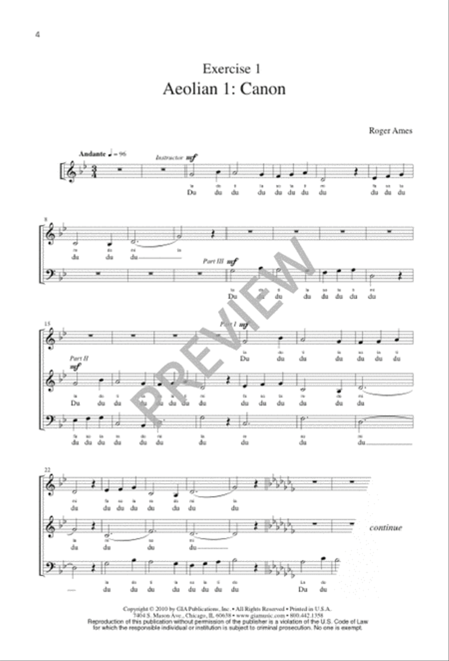 The Choral Warm-Up: Accompanied Modal Canons - Singer's edition