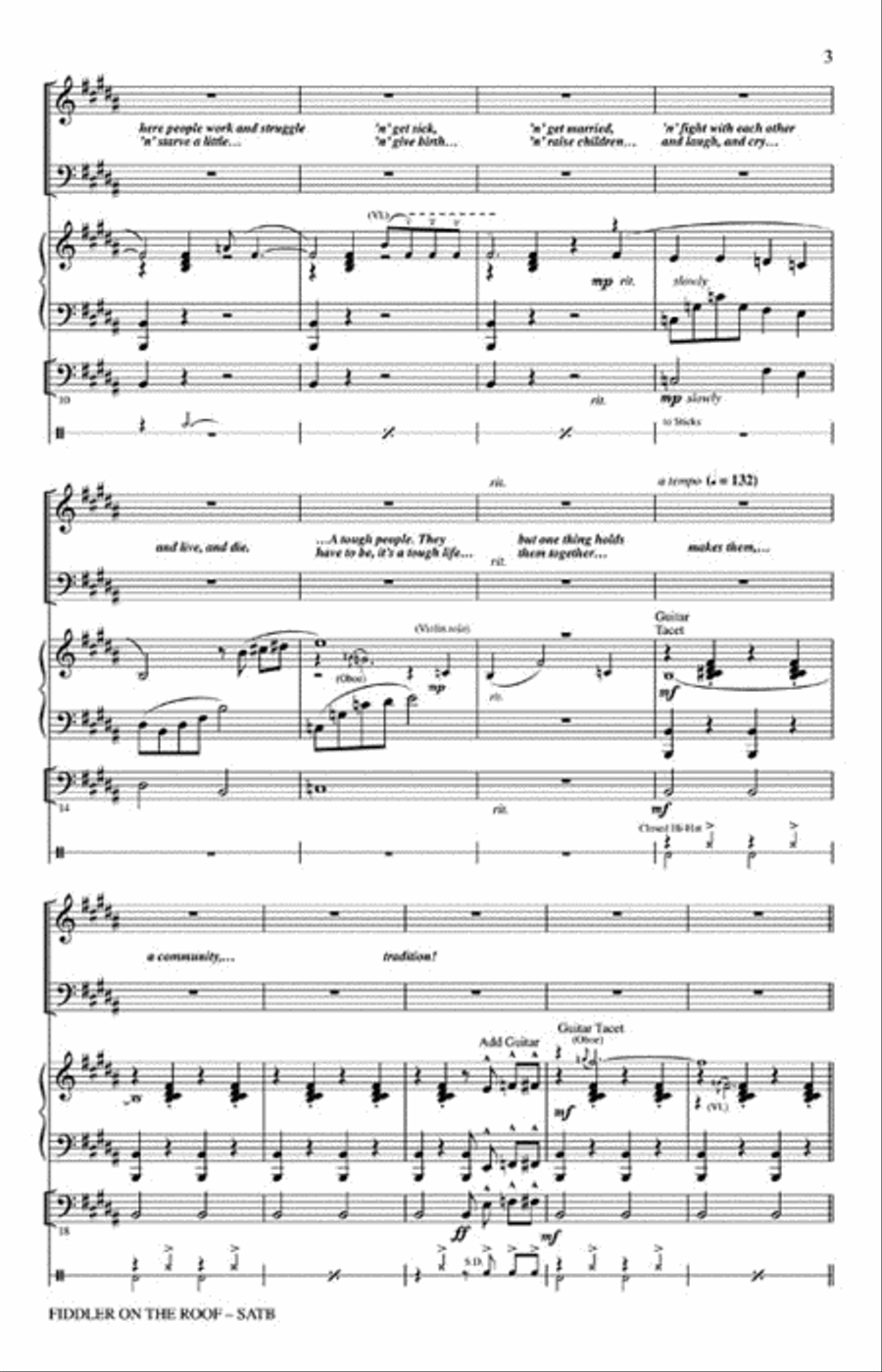 Fiddler on the Roof (Choral Medley) Show Choir scores gallery preview page 3