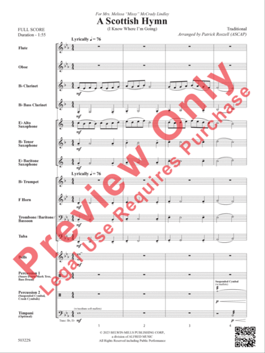 A Scottish Hymn A Scottish Hymn Concert Band scores gallery preview page 4
