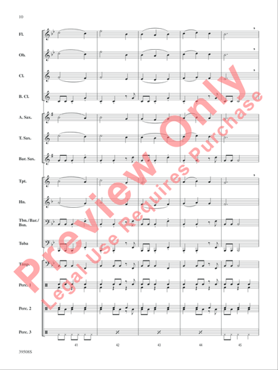 Bring Your Drums, Jeanette, Isabella Concert Band scores gallery preview page 11