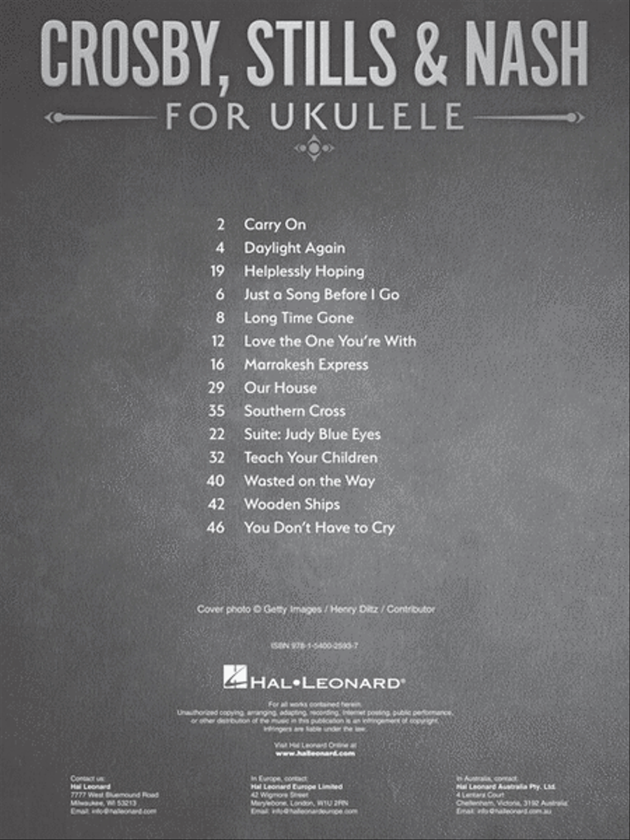 Crosby, Stills & Nash for Ukulele