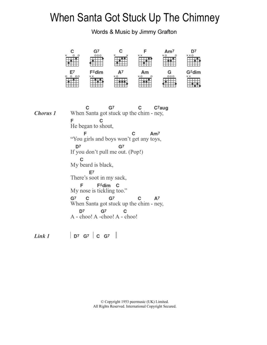 When Santa Got Stuck Up The Chimney Electric Guitar scores gallery preview page 1