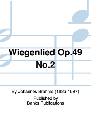 Book cover for Wiegenlied Op.49 No.2