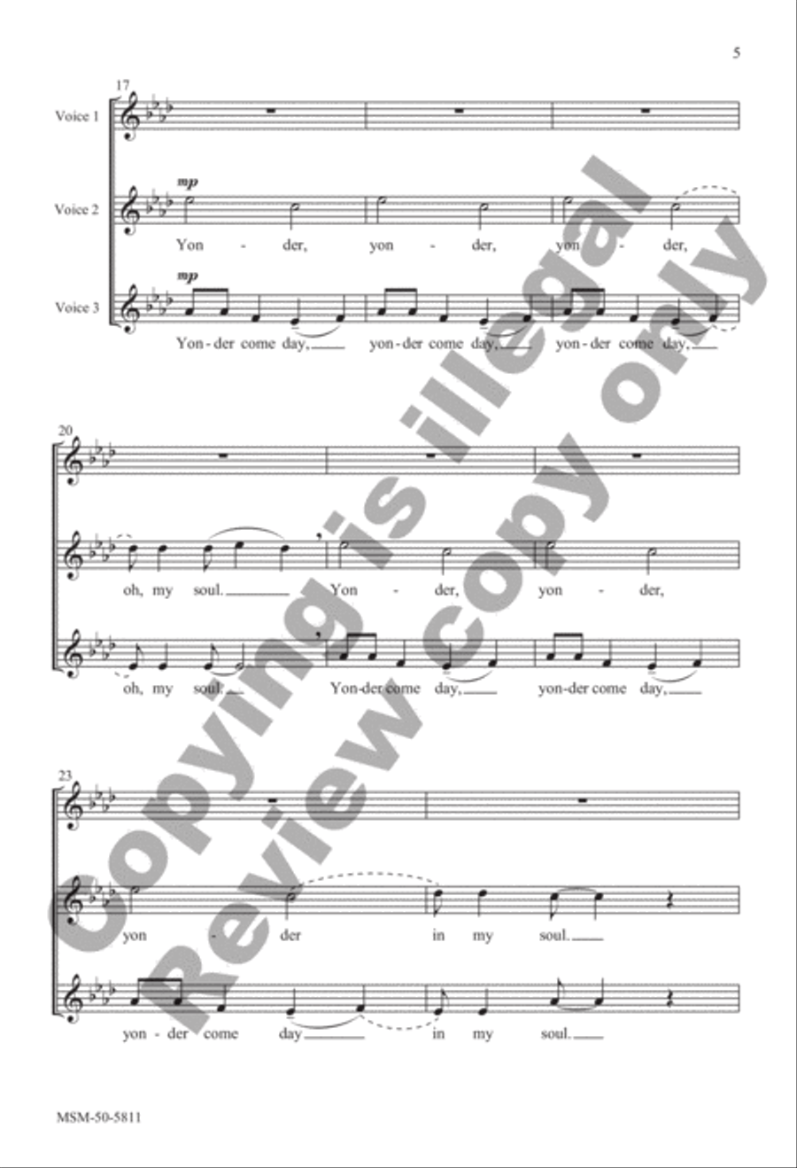Yonder Come Day Yonder Come Day SSA scores gallery preview page 4