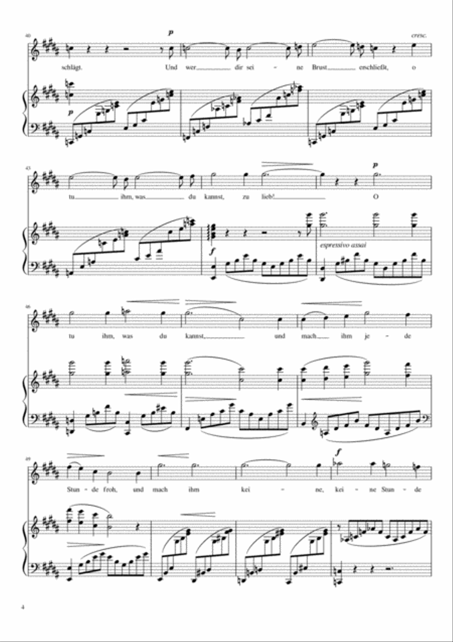 O lieb so lang du lieben kannst (Franz Liszt) [High Voice; key: Ab] High Voice scores gallery preview page 4