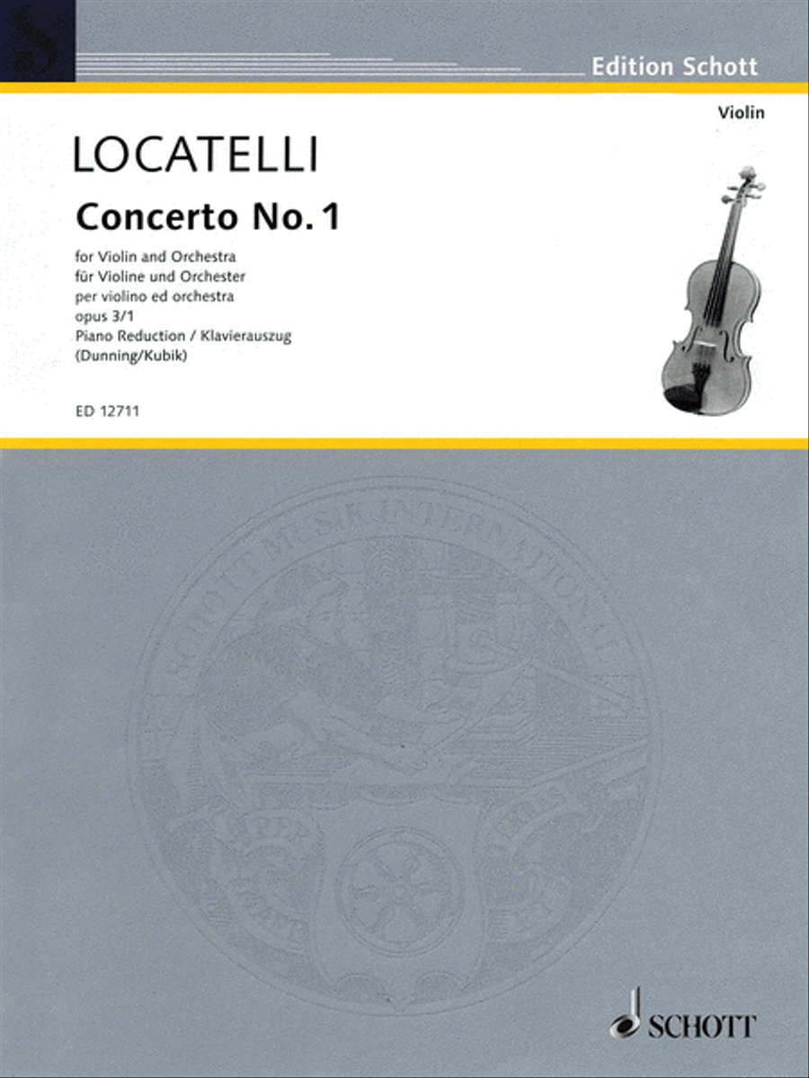 Concerto No. 1 for Violin and Orchestra, Op. 3 Violin Solo scores gallery preview page 1