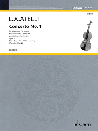 Book cover for Concerto No. 1 for Violin and Orchestra, Op. 3