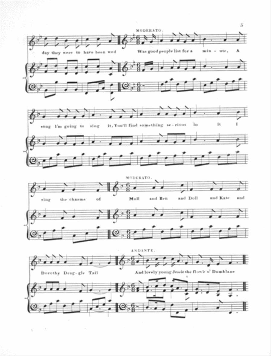 Medley Song. Selected from 30 popular airs Voice scores gallery preview page 5
