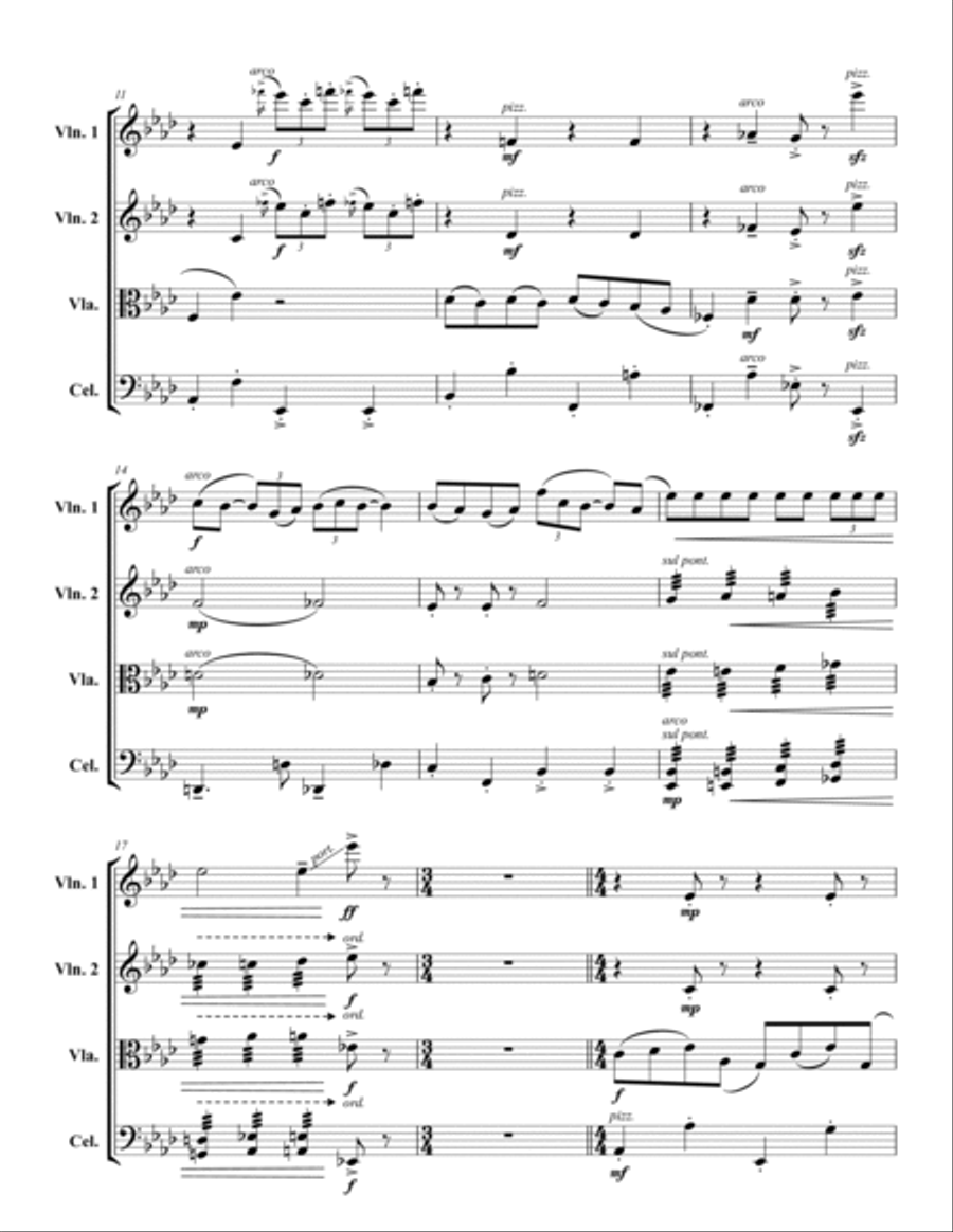 When I Am Older (from Frozen 2) - Conductor Score (Full Score) String Quartet scores gallery preview page 2