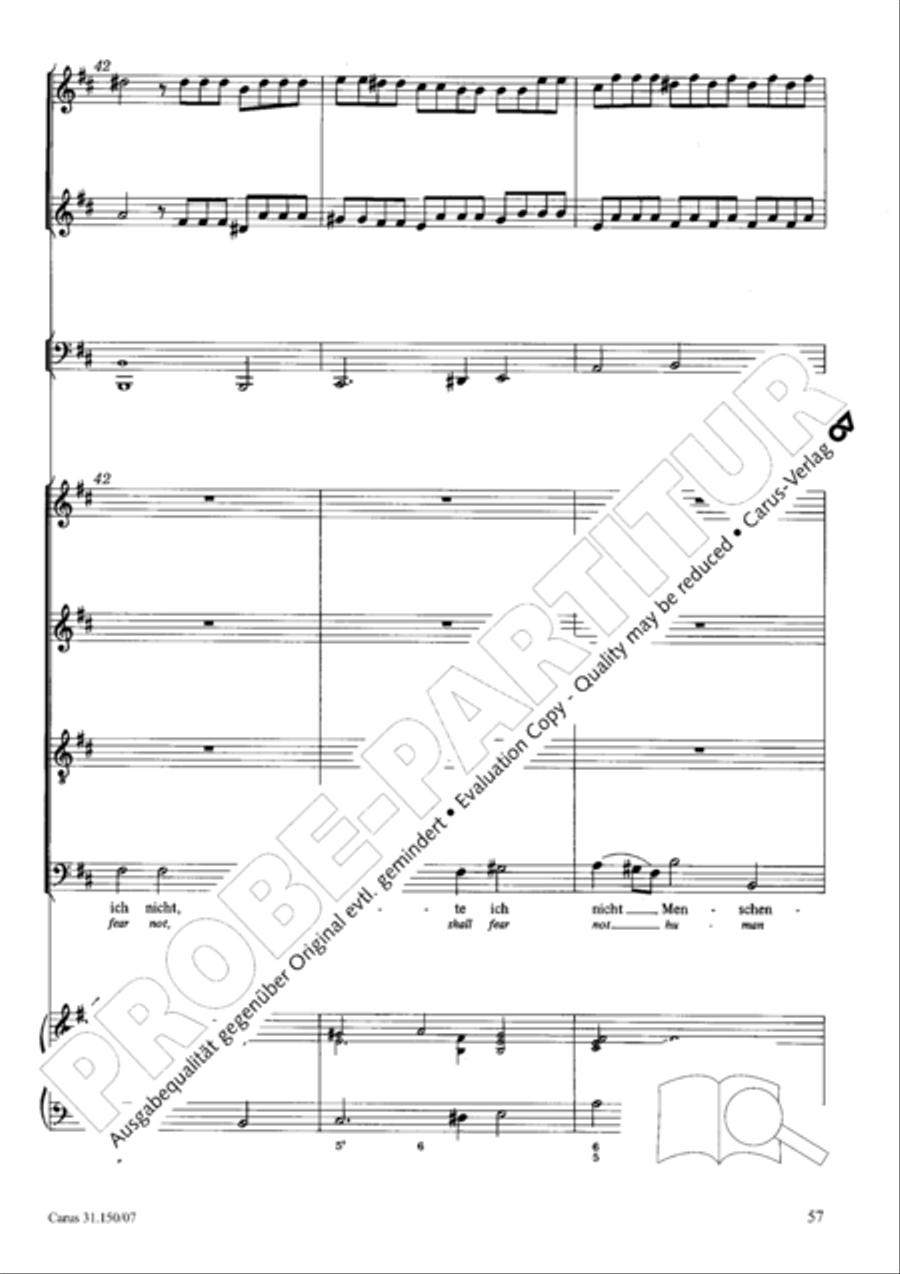 O my Lord, I long for thee (Nach dir, Herr, verlanget mich) 4-Part scores gallery preview page 58