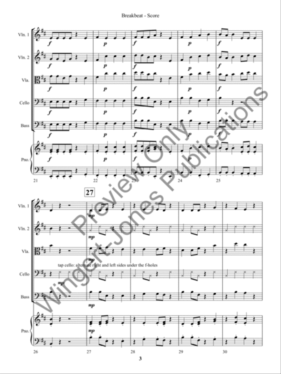 Breakbeat Breakbeat String Orchestra scores gallery preview page 6
