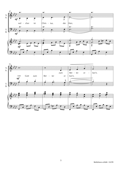 Bethlehem schläft - SATB - Piano image number null