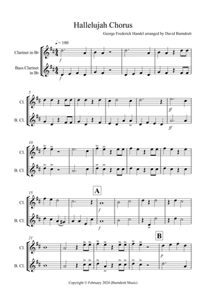 Hallelujah Chorus for Clarinet and Bass Clarinet Duet
