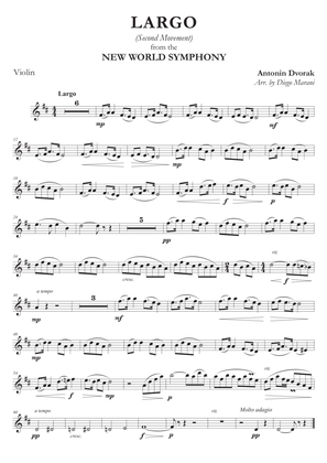 Largo from "New World Symphony" for Violin and Piano