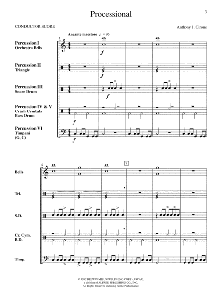 The Anthony J. Cirone Intermediate Percussion Ensemble Collection: Score
