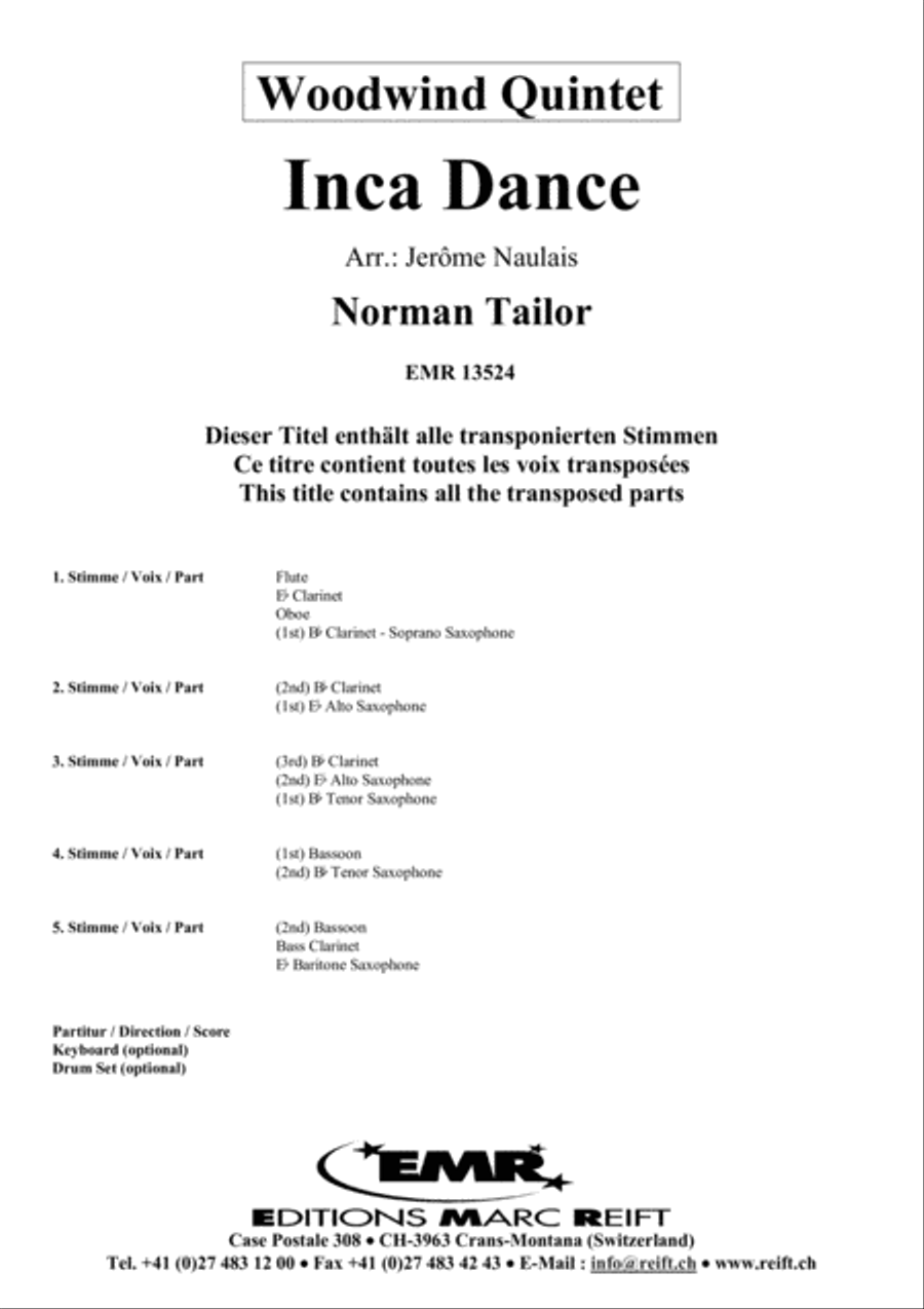 Inca Dance Woodwind Quintet scores gallery preview page 2