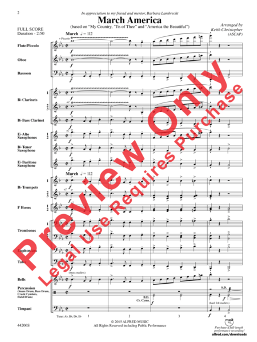 March America Concert Band scores gallery preview page 3