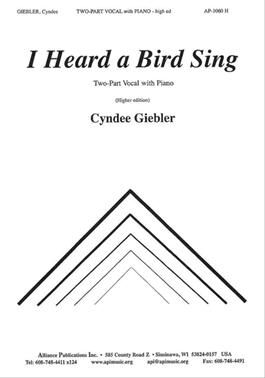 I Heard a Bird Sing 2-Part scores gallery preview page 1