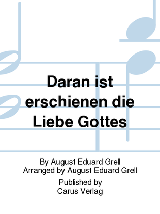 Book cover for Thereby is revealed unto us the glory of God's favor (Daran ist erschienen die Liebe Gottes)