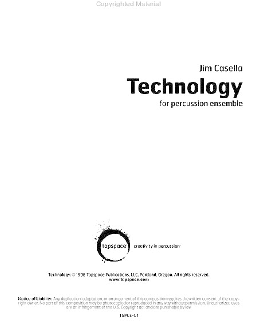 Technology Percussion Ensemble scores gallery preview page 2