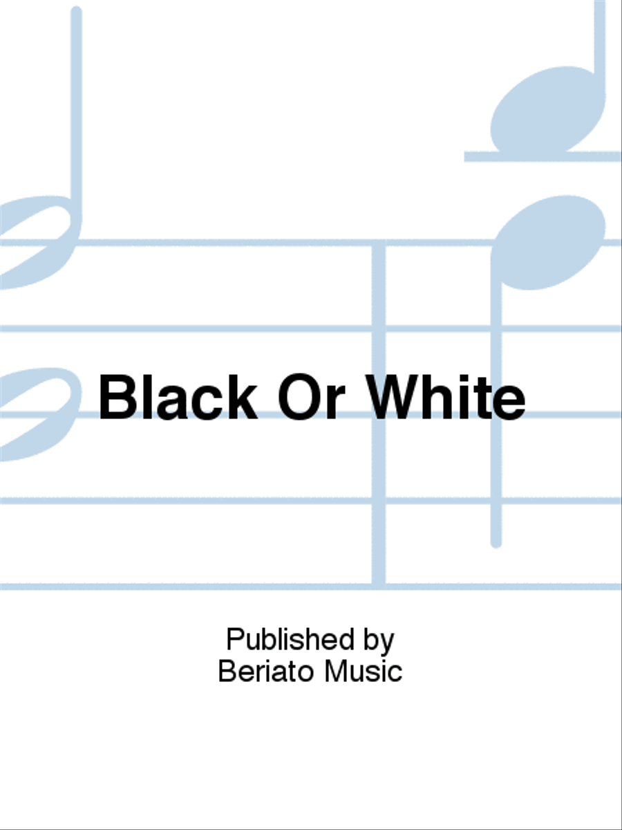 Black Or White Piano, Vocal, Guitar scores gallery preview page 1