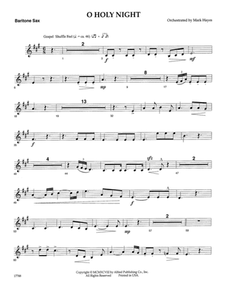 O Holy Night: E-flat Baritone Saxophone