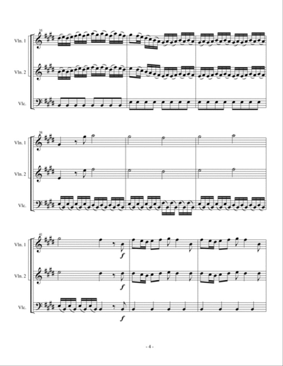 Spring From The Four Seasons (arranged for String Trio) String Trio scores gallery preview page 5