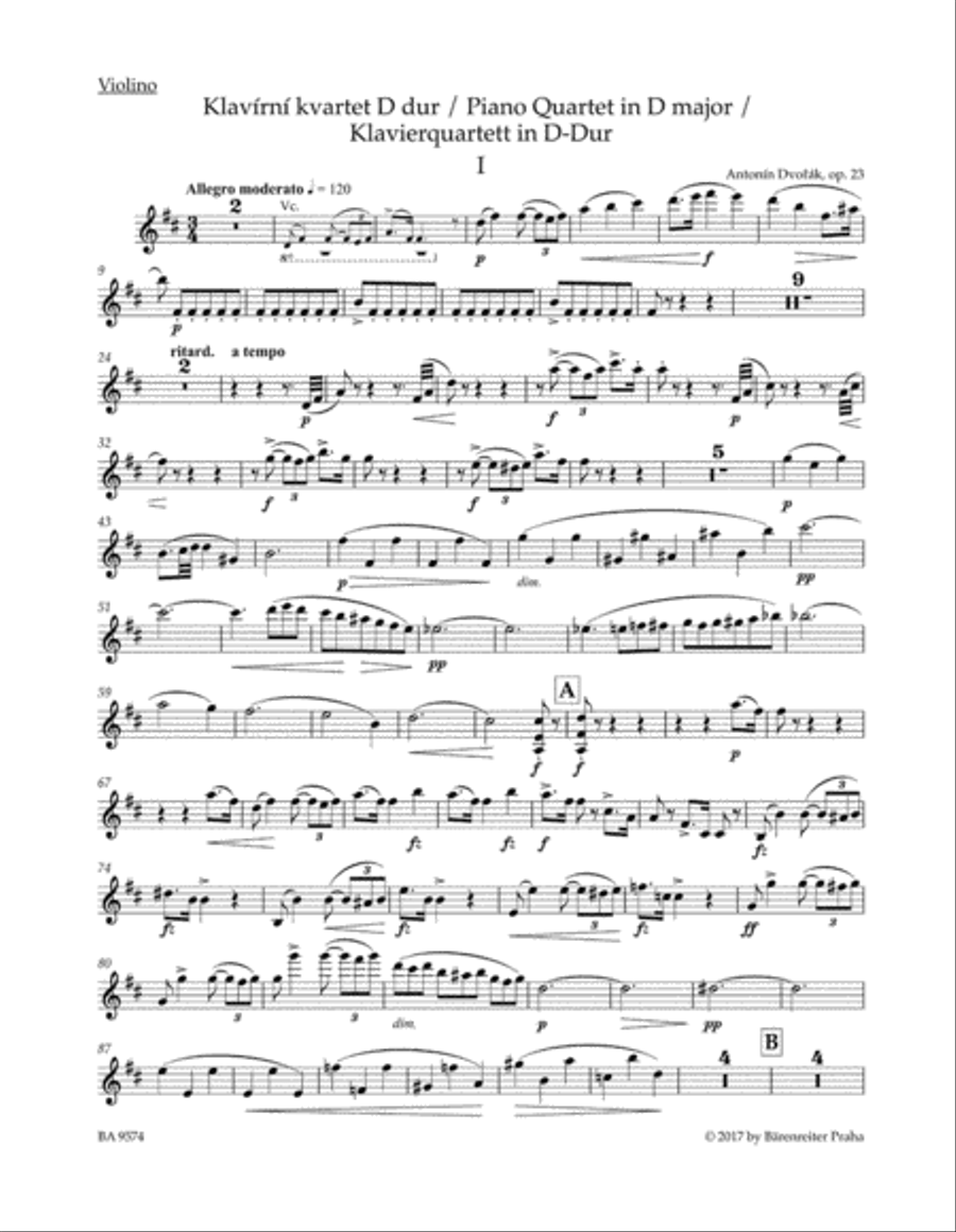 Piano Quartet in D major op. 23 Piano Quartet scores gallery preview page 3