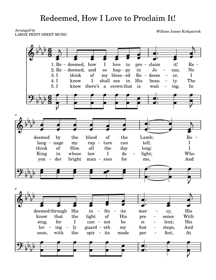 Redeemed, How I Love To Proclaim It | HYMNBOOK Version image number null