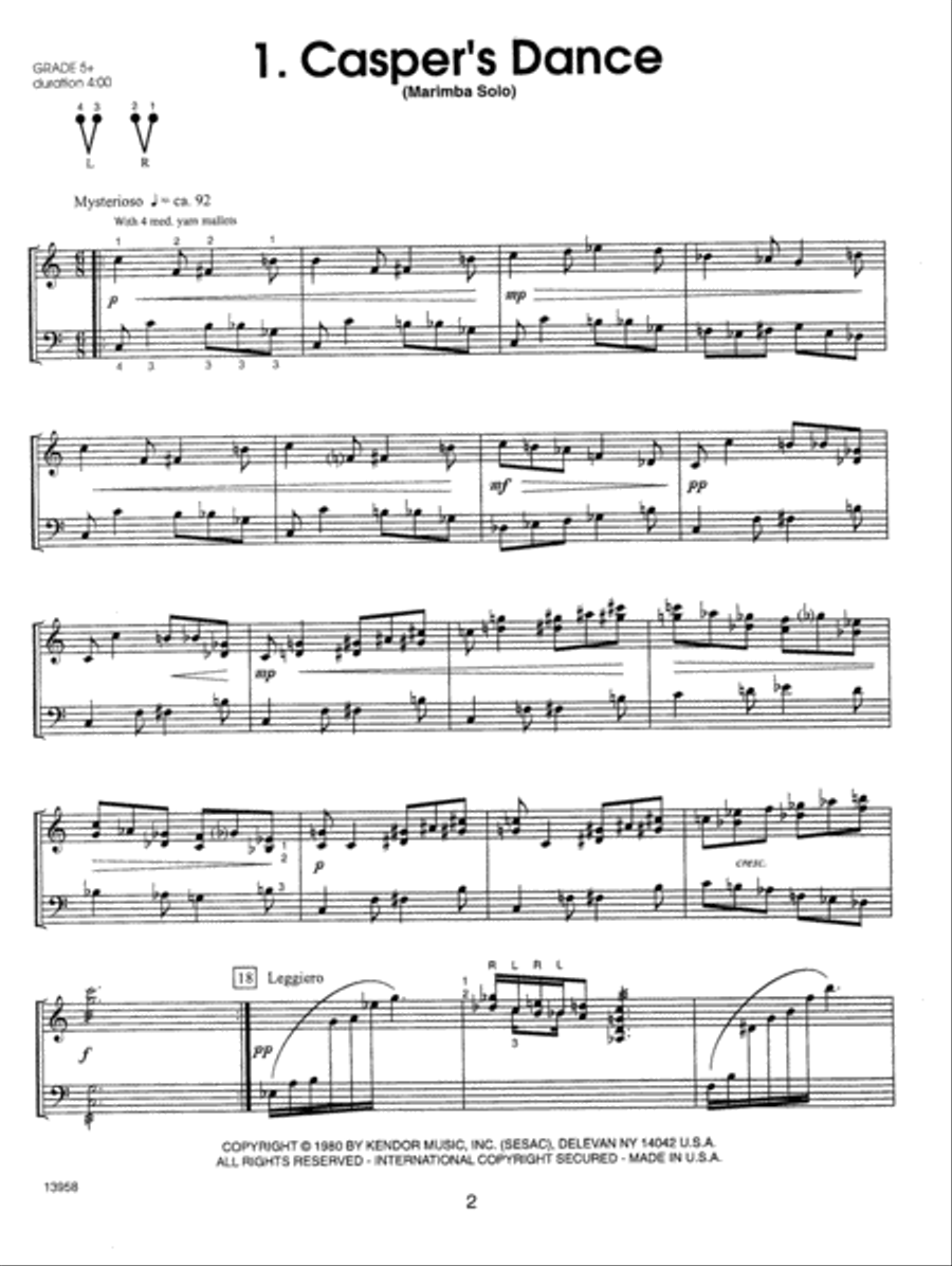 Contest Solos For The Advanced Mallet Player Percussion scores gallery preview page 3