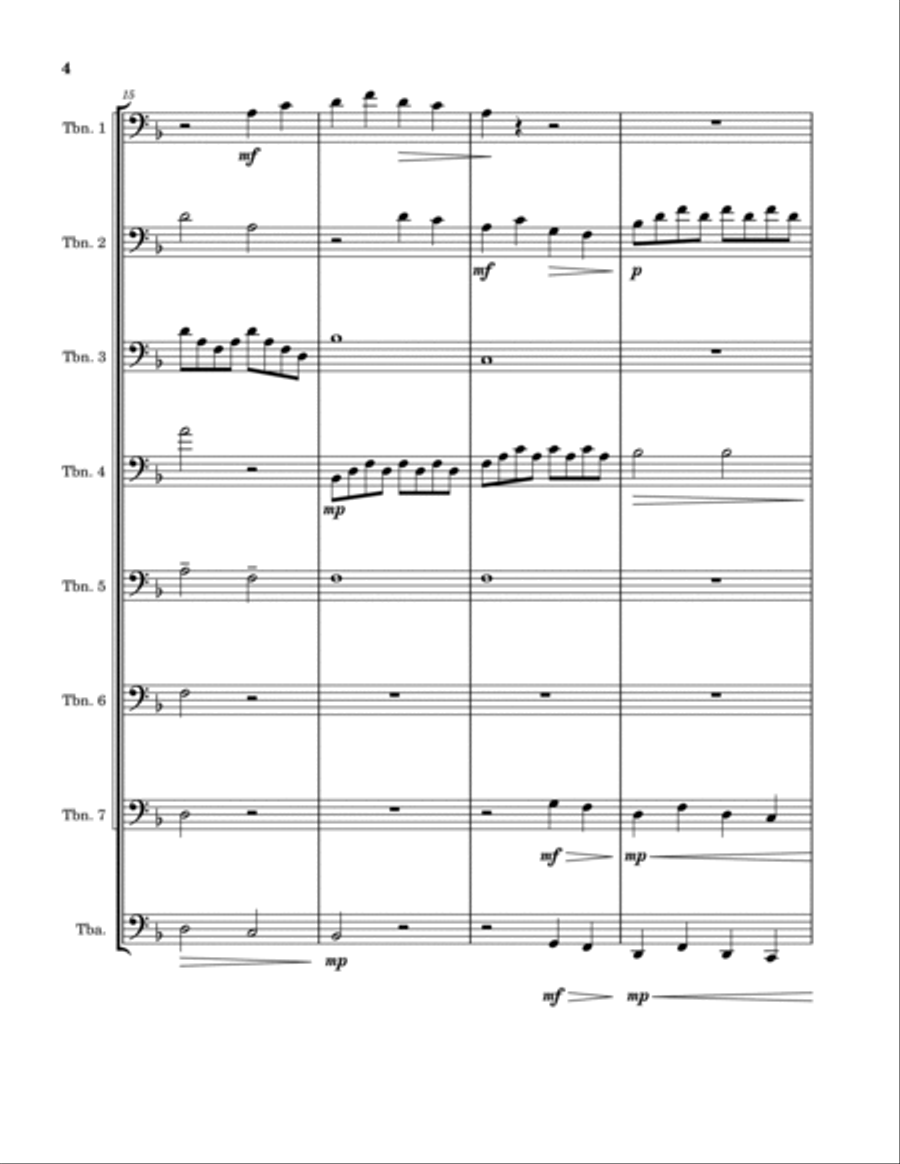 Oogway Ascends Brass Ensemble scores gallery preview page 4