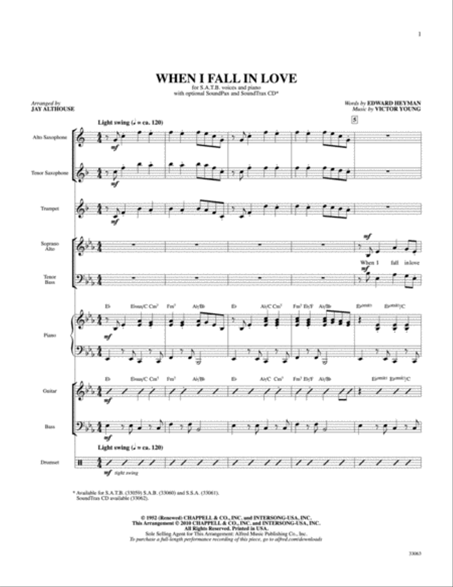 When I Fall in Love When I Fall in Love Choir scores gallery preview page 2