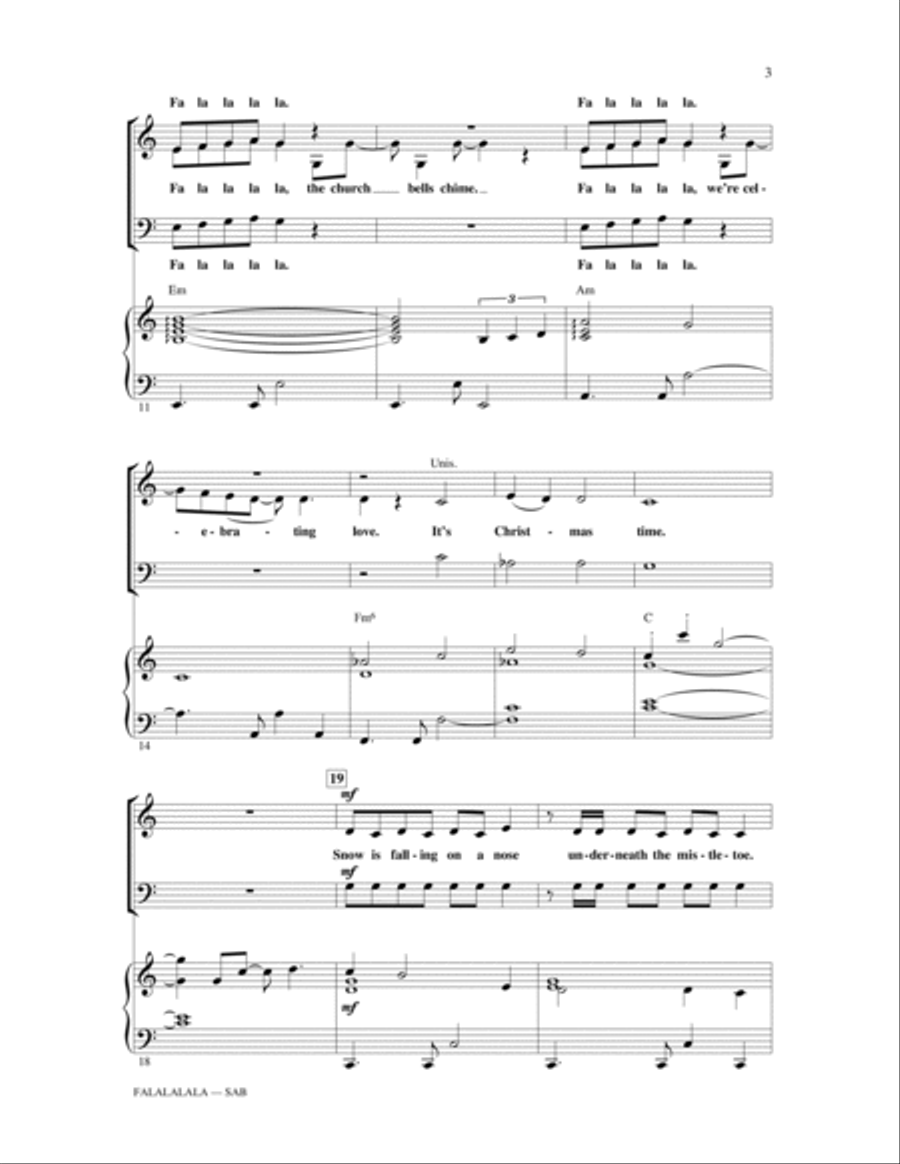 FaLaLaLaLa FaLaLaLaLa 3-Part scores gallery preview page 2