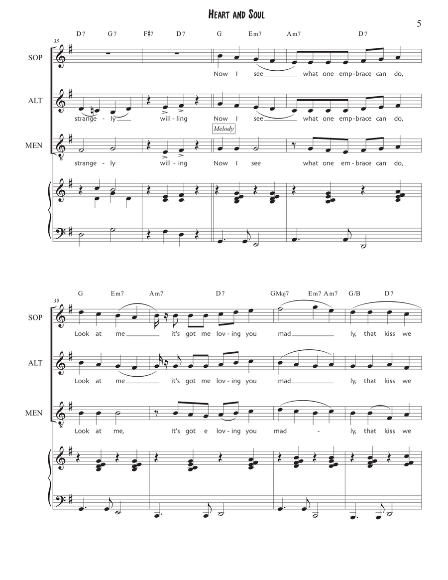 Heart and Soul Heart and Soul 3-Part scores gallery preview page 5