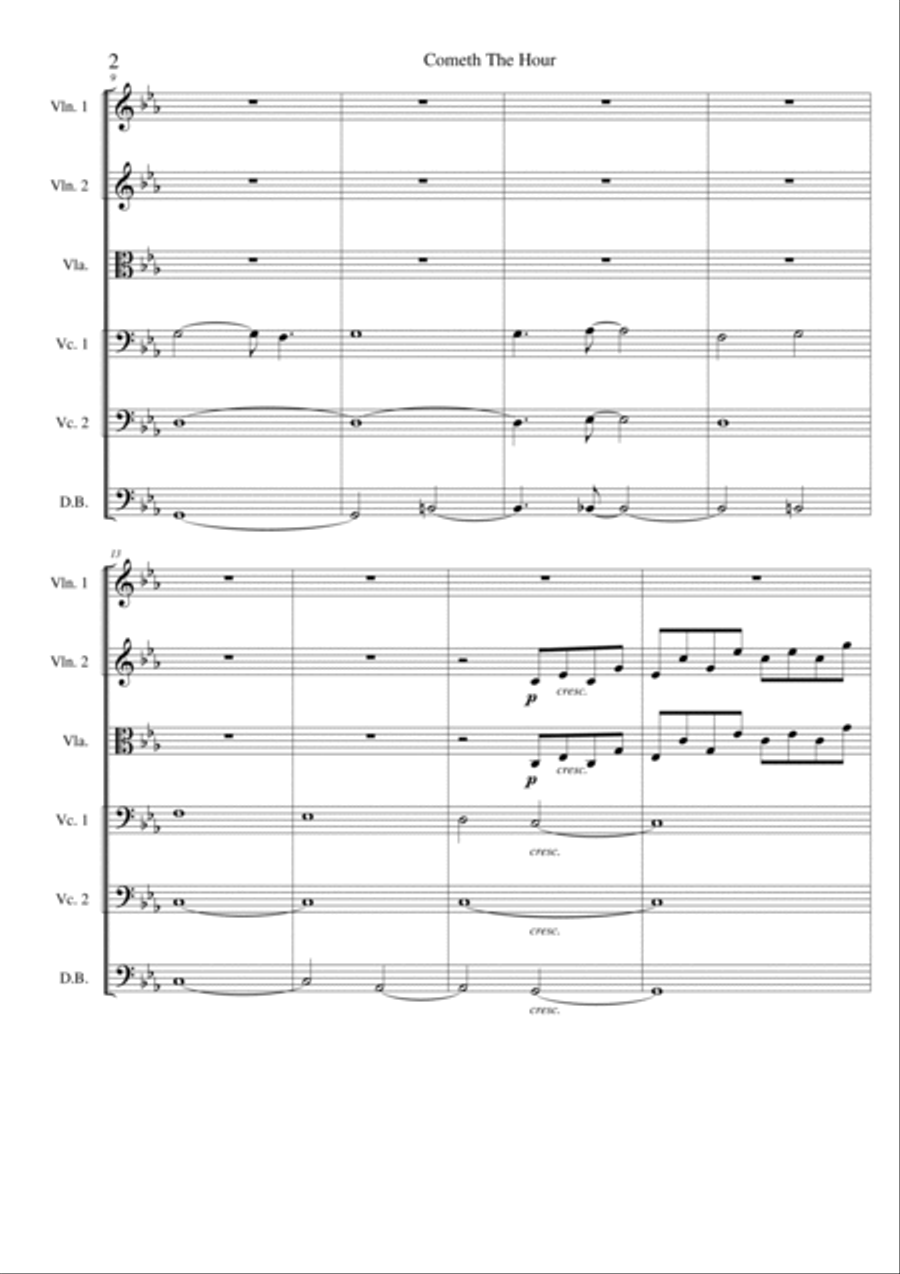 Cometh The Hour - Score and Parts String Orchestra scores gallery preview page 4