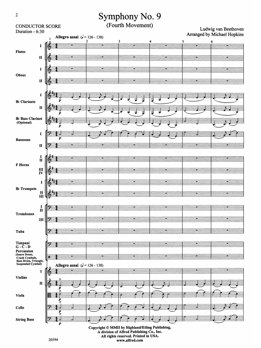 Symphony No. 9 (Fourth Movement): Score