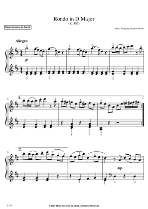 Rondo in D Major (EASY PIANO) (K. 485) [Wolfgang Amadeus Mozart]