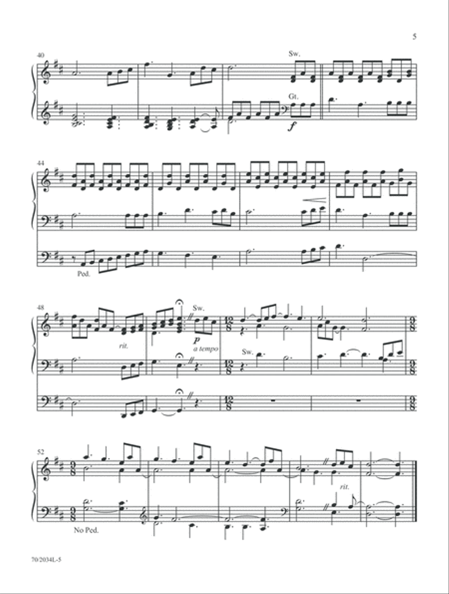 Blessed Assurance (Digital Delivery) Organ scores gallery preview page 5