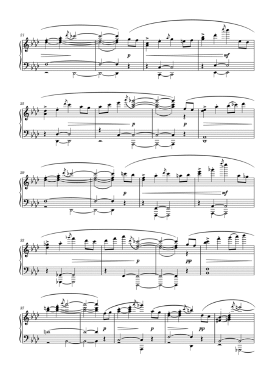 Drifting Piano Solo scores gallery preview page 2